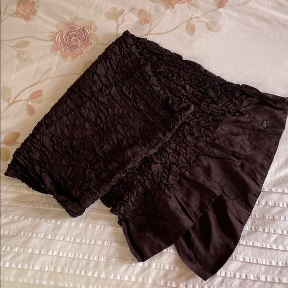 NWOT Dosa Textured Crinkle Silk Brown Scarf - Picture 8 of 8